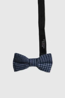 Suit Accessories·Bow Ties|Occasion·Party Suits|Twisted Tailor Hicks Blue Check Bow Tie