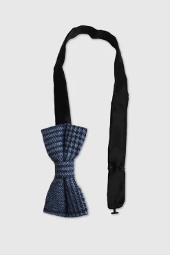 Suit Accessories·Bow Ties|Occasion·Party Suits|Twisted Tailor Hicks Blue Check Bow Tie