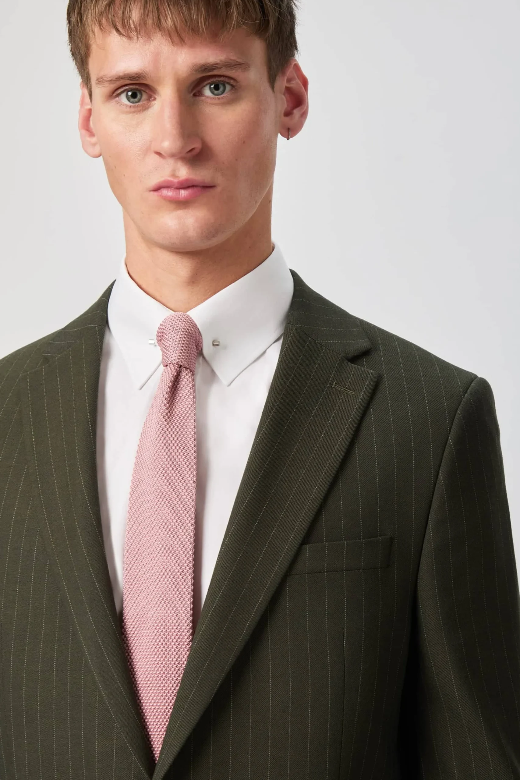 Jackets·Work Jackets|Jackets·Casual Jackets|Twisted Tailor Hodge Slim Fit Green Pinstripe Jacket