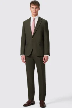 Trousers·Casual Trousers|Trousers·Work Trousers|Twisted Tailor Hodge Slim Fit Green Pinstripe Trousers