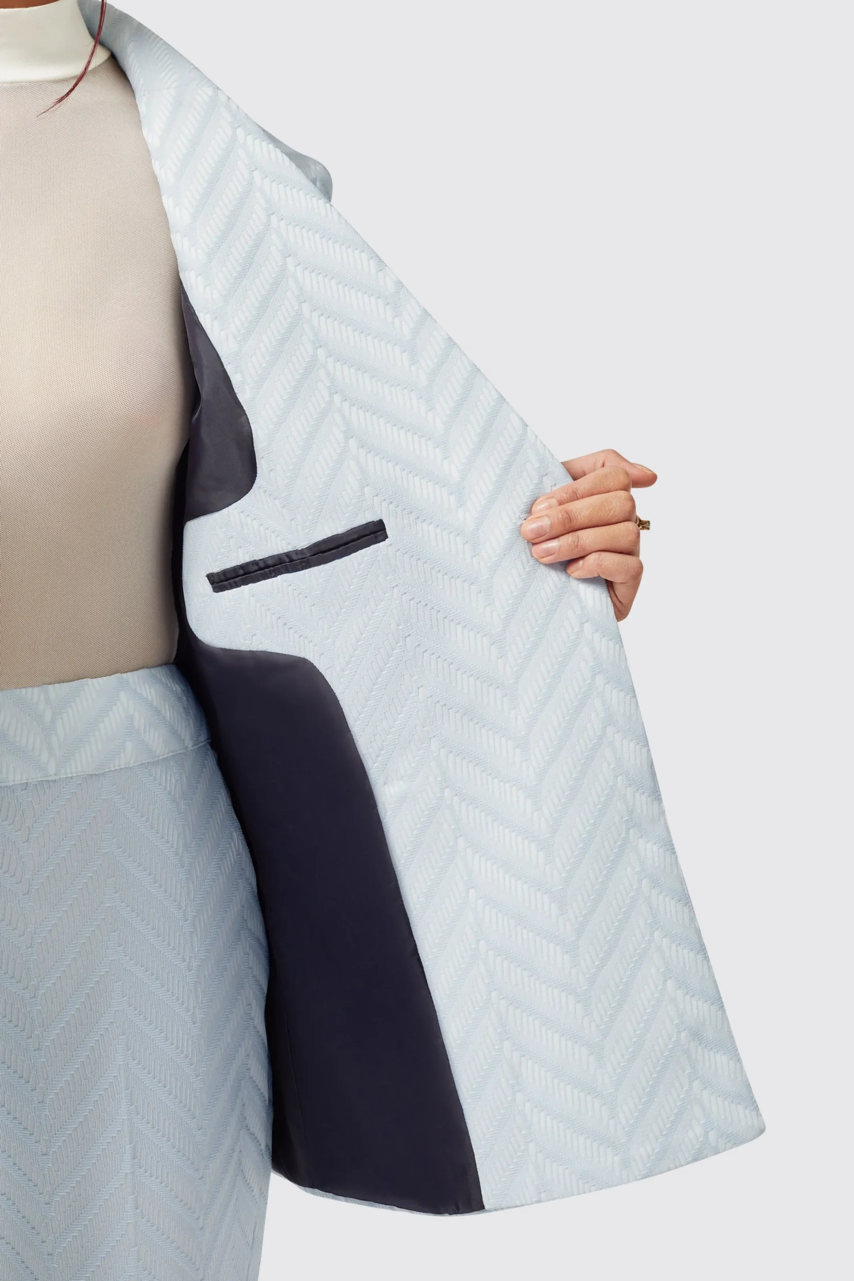 Woman|Twisted Tailor Iris Slim Fit Blue Jacket
