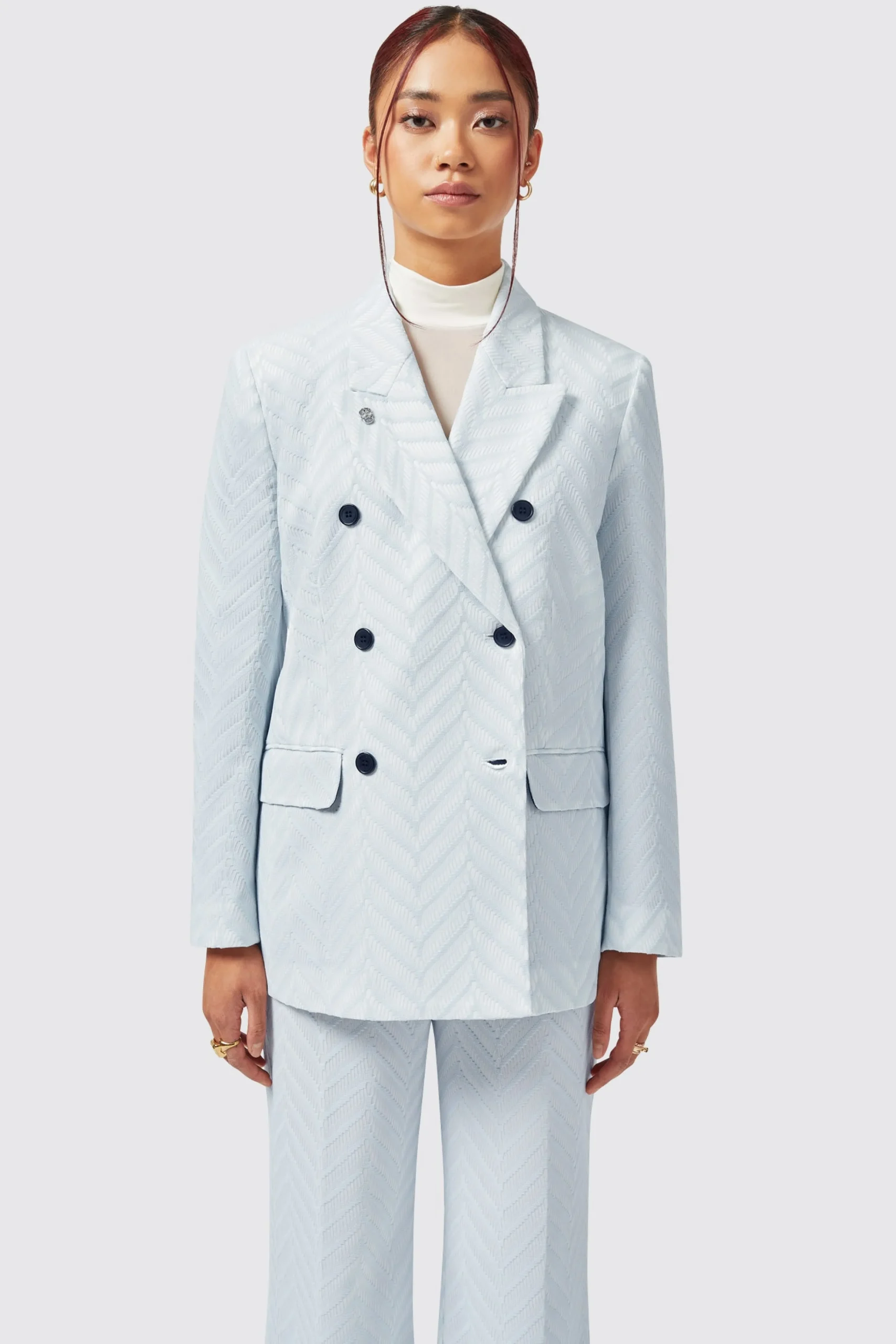 Woman|Twisted Tailor Iris Slim Fit Blue Suit