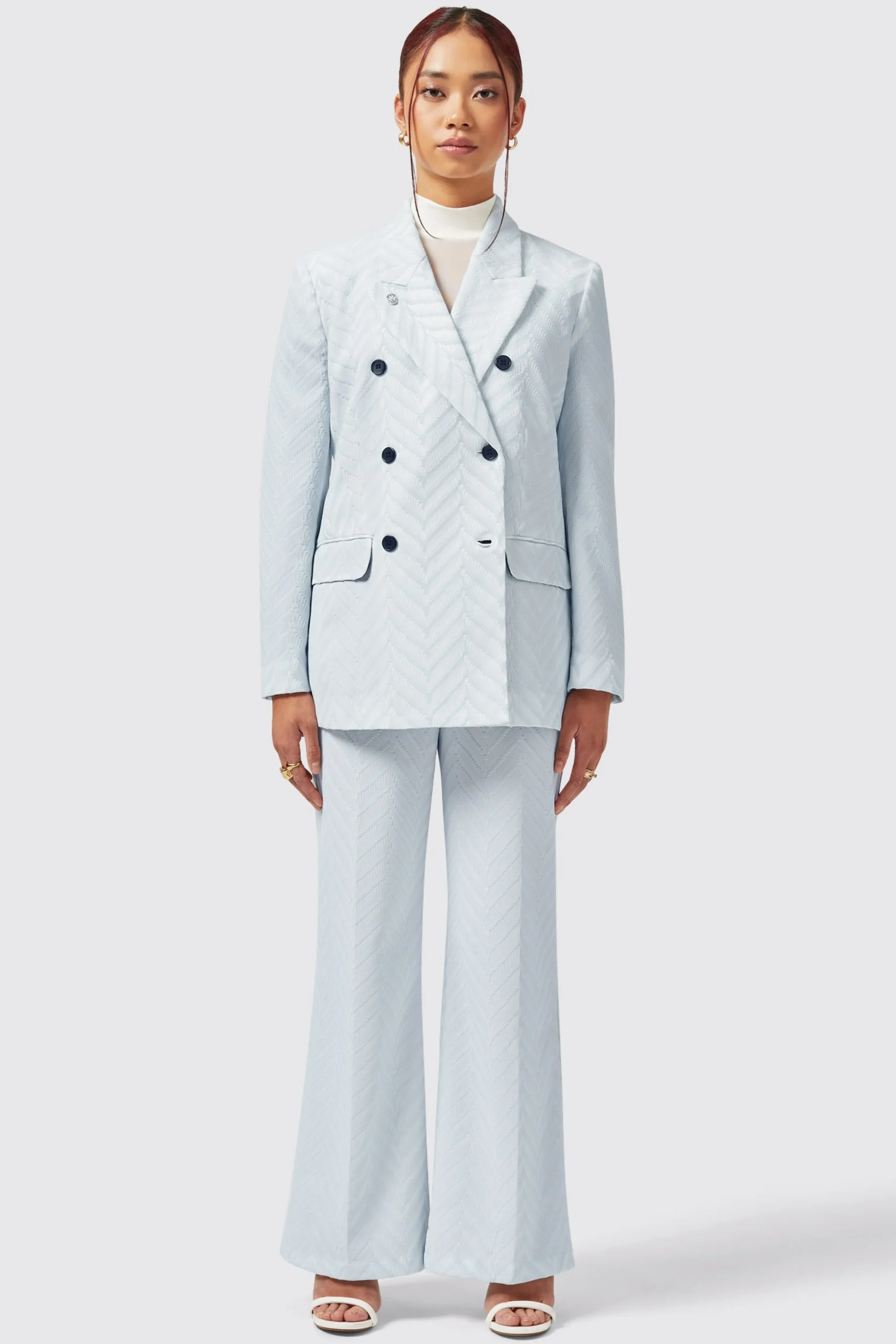 Woman|Twisted Tailor Iris Slim Fit Blue Trouser