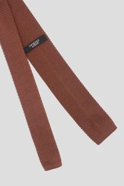 Suit Accessories·Ties|Twisted Tailor Jagger Brown Knitted Tie