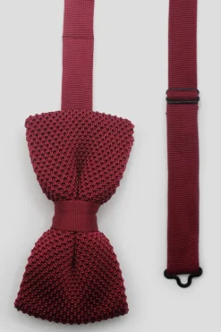 Suit Accessories·Bow Ties|Twisted Tailor Jagger Red Knitted Bow Tie