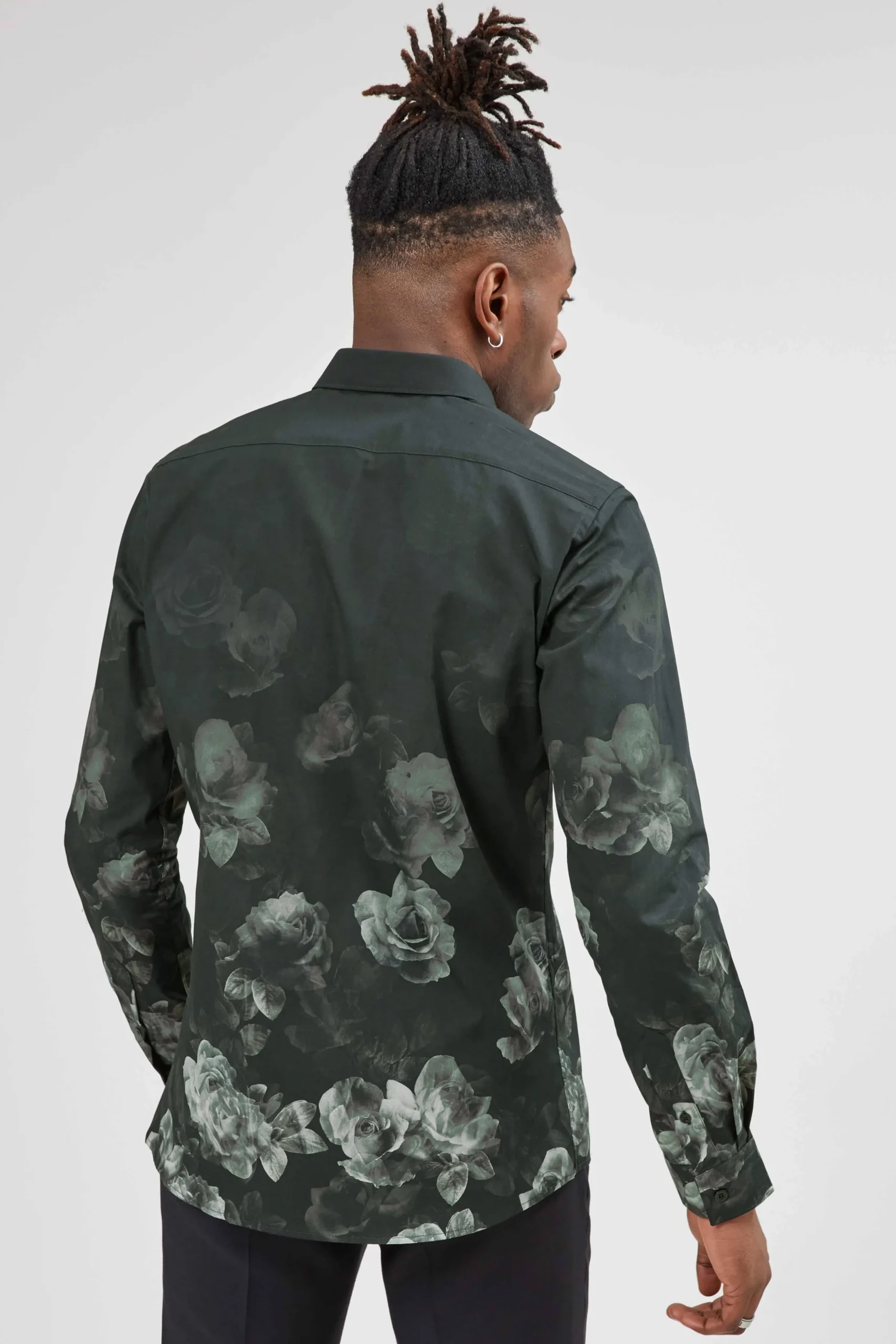 Style·Patterned Shirts|Occasion·Formal Shirts|Twisted Tailor Kember Slim Fit Black Floral Shirt