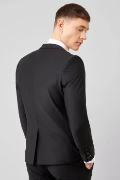 Jackets·Party Jackets|Twisted Tailor Kingdon Skinny Fit Black Dinner Jacket