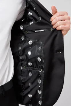 Jackets·Party Jackets|Twisted Tailor Kingdon Skinny Fit Black Dinner Jacket