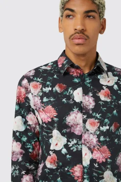 Style·Patterned Shirts|Style·Floral Shirts|Twisted Tailor Lars Navy Floral Shirt