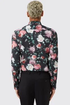 Style·Patterned Shirts|Style·Floral Shirts|Twisted Tailor Lars Navy Floral Shirt