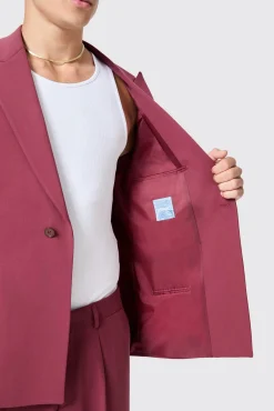 Unisex|Jackets·Casual Jackets|Twisted Tailor Lavoir Oversized Burgundy Suit
