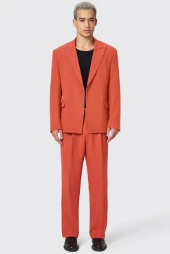 Unisex|Jackets·Work Jackets|Twisted Tailor Lavoir Oversized Burnt Orange Jacket