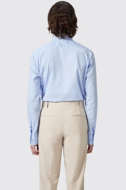 Style·Premium Shirts|Occasion·Formal Shirts|Twisted Tailor Lewes Slim Fit Spread Collar Blue Cotton Shirt