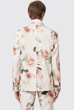 Jackets·Floral Jackets|Jackets·Party Jackets|Twisted Tailor Lincoln Skinny Fit Pink Floral Cotton Jacket