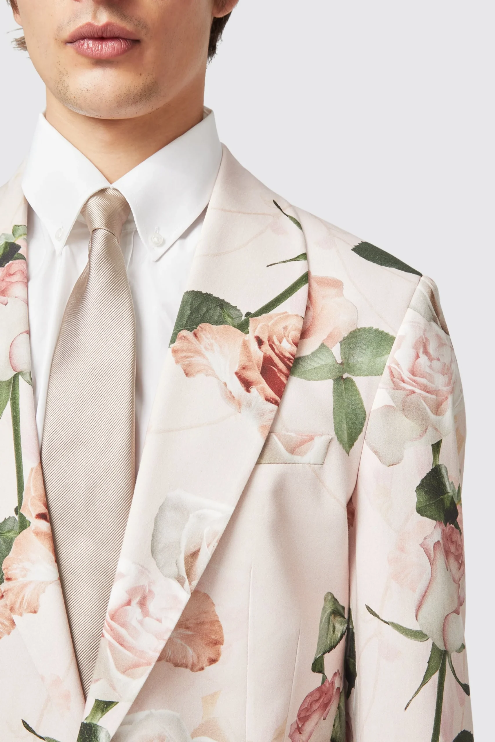 Jackets·Floral Jackets|Jackets·Party Jackets|Twisted Tailor Lincoln Skinny Fit Pink Floral Cotton Jacket