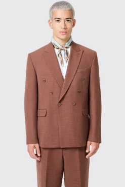 Unisex|Style·Double Breasted Suits|Twisted Tailor Lisandro Double Breasted Brown Cotton Suit