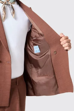 Unisex|Jackets·Work Jackets|Twisted Tailor Lisandro Double Breasted Brown Cotton Jacket