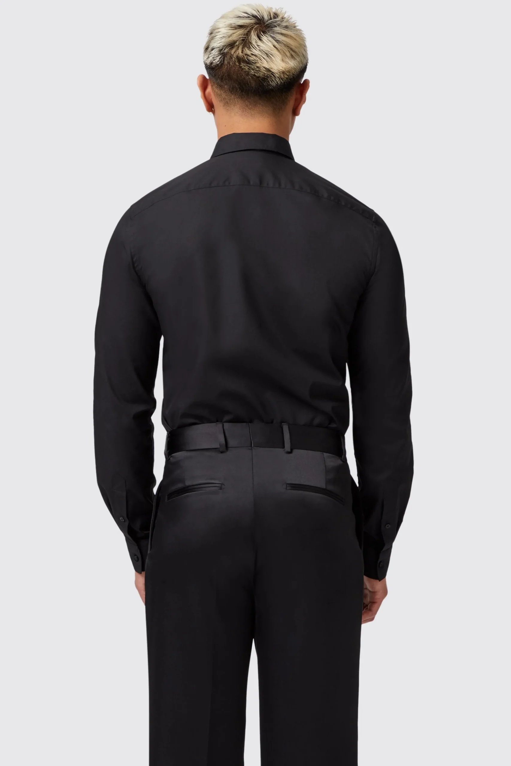 Style·Patterned Shirts|Occasion·Party Shirts|Twisted Tailor Luizzi Slim Fit Gold Spot Print Black Cotton Shirt