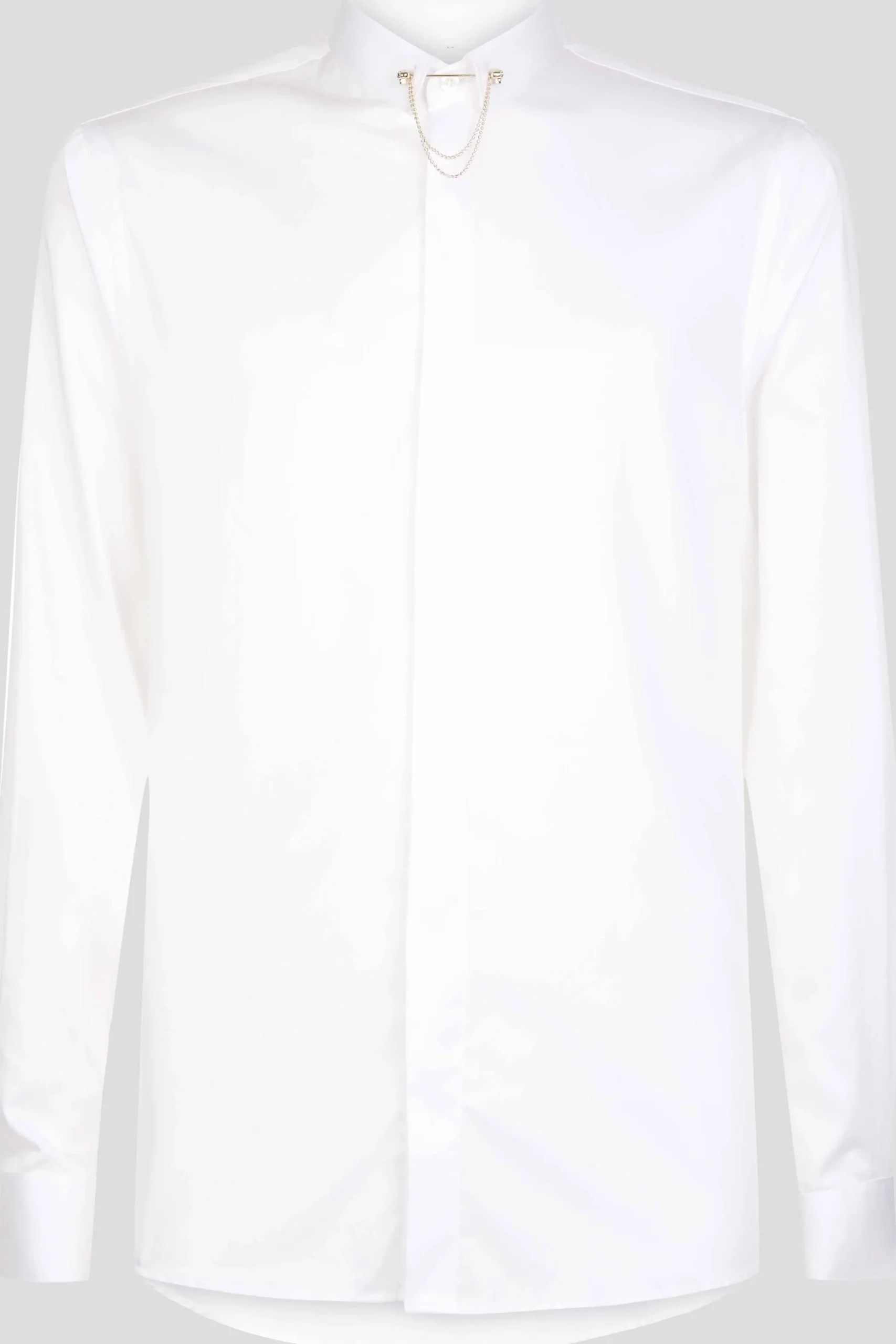 Style·Plain Shirts|Occasion·Formal Shirts|Twisted Tailor Lynton Skinny Fit White Collar Bar Cotton Shirt