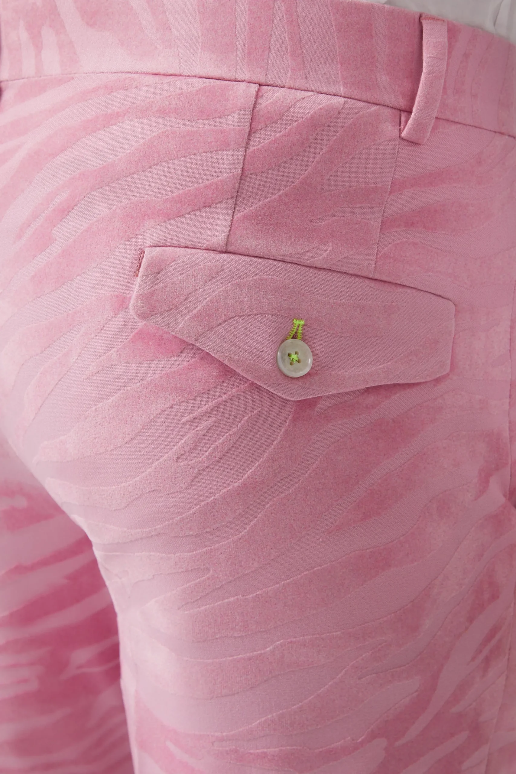 Trousers·Party Trousers|Twisted Tailor Magnussen Slim Fit Pink Flocked Trousers