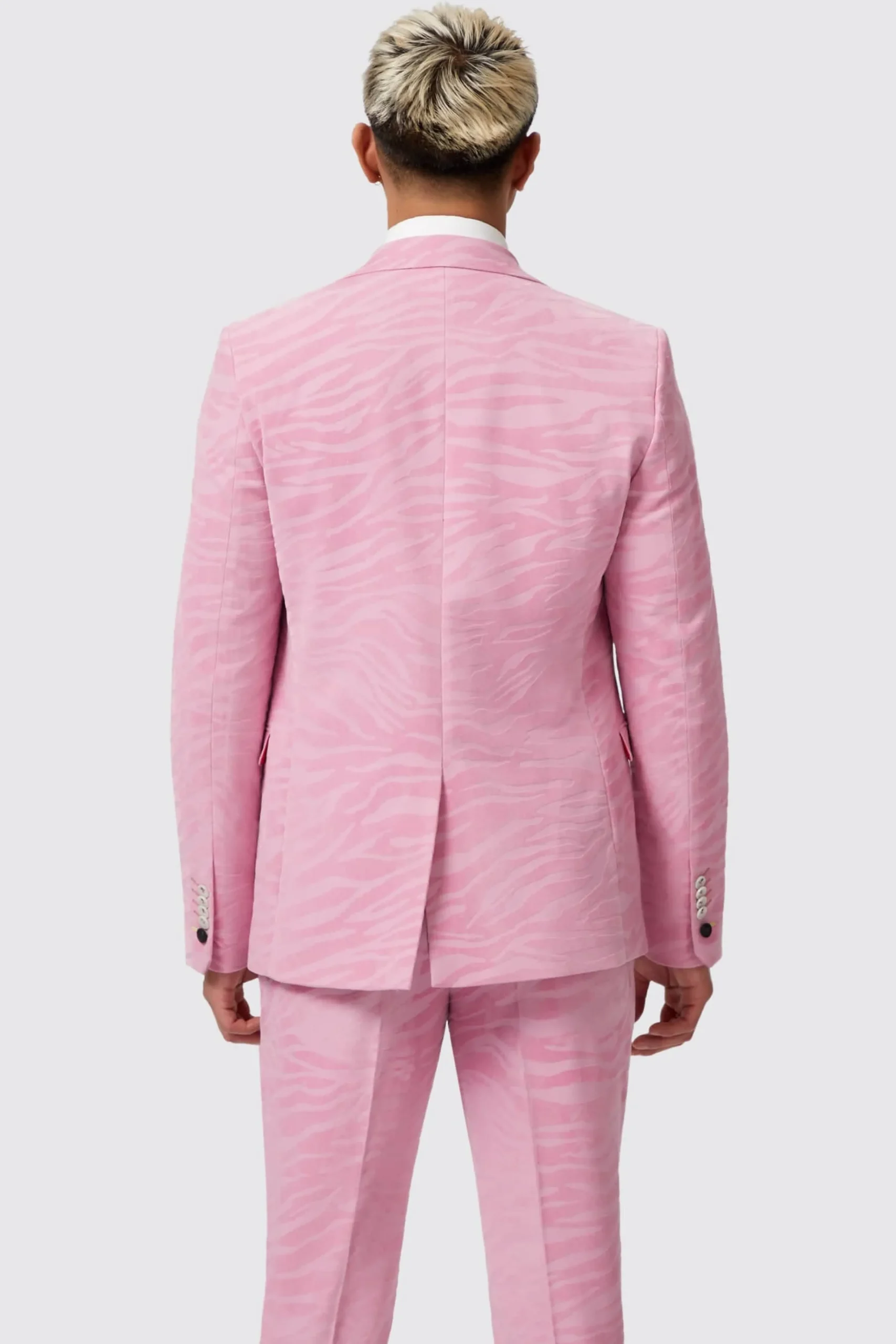 Style·2 Piece Suits|Style·Bold Prints|Twisted Tailor Magnussen Slim Fit Pink Flocked Suit