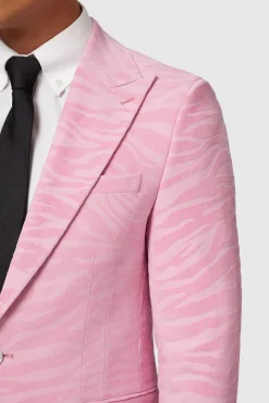 Style·2 Piece Suits|Style·Bold Prints|Twisted Tailor Magnussen Slim Fit Pink Flocked Suit