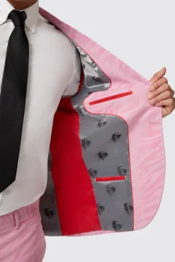 Style·2 Piece Suits|Style·Bold Prints|Twisted Tailor Magnussen Slim Fit Pink Flocked Suit