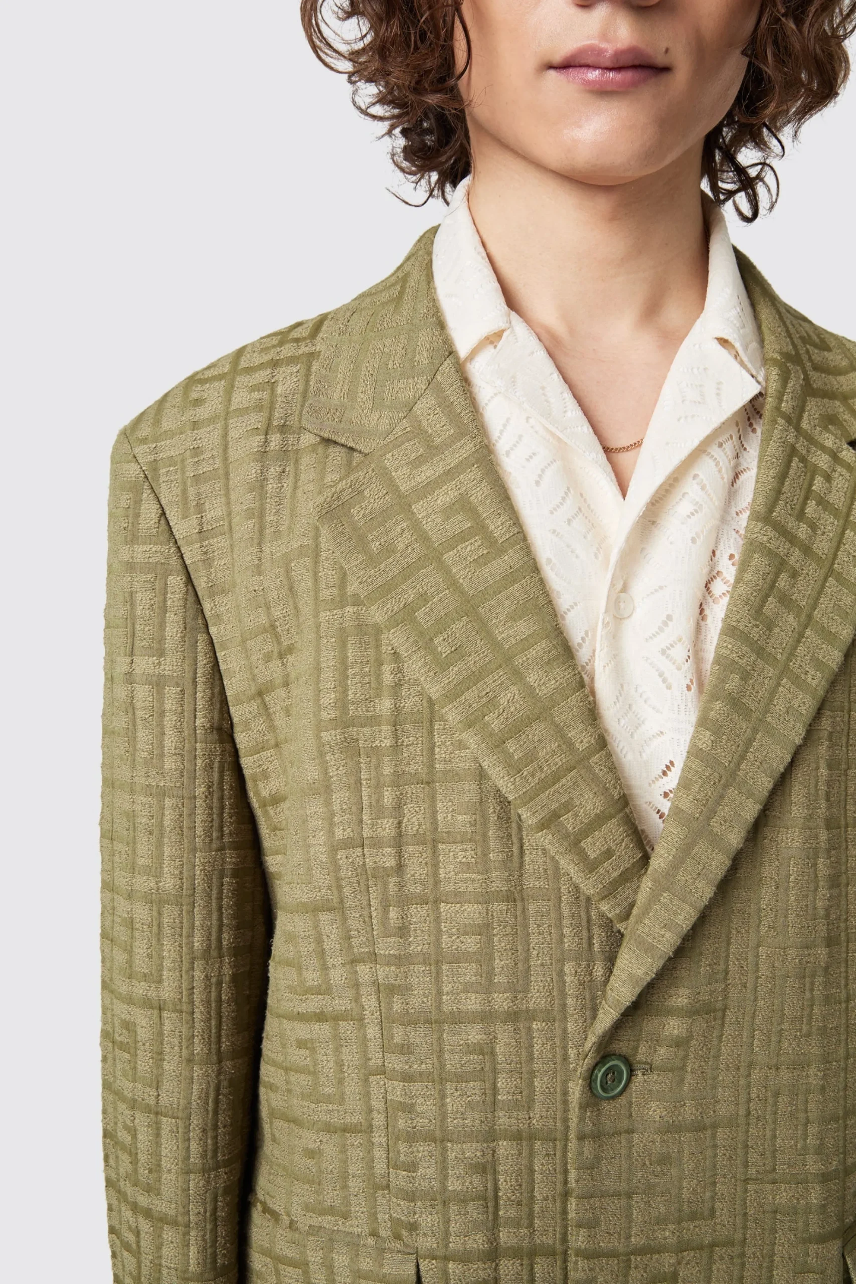 Unisex|Occasion·Back To It|Twisted Tailor Malacia Oversized Green Jacquard Suit