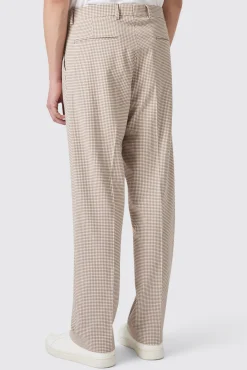 Unisex|Twisted Tailor Maldini Oversized Brown Check Trousers