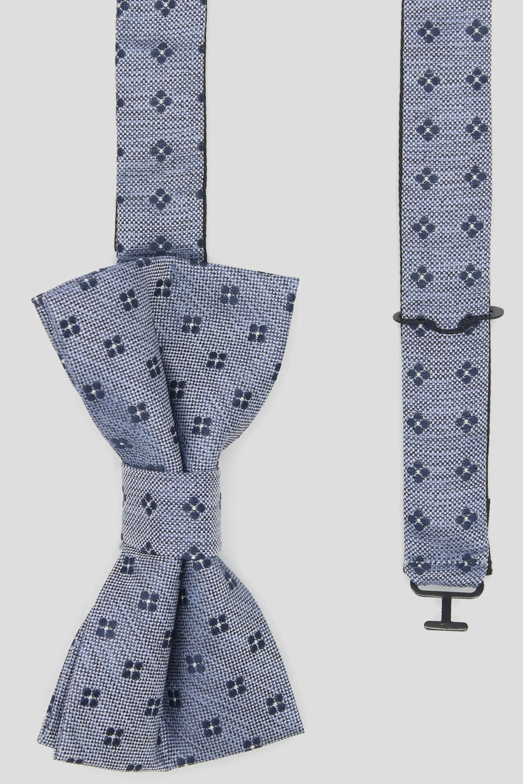 Suit Accessories·Bow Ties|Twisted Tailor Monty Blue Micro-Print Bow Tie