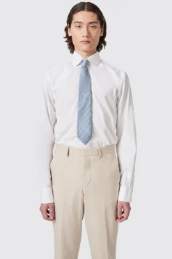 Style·Everyday Essentials|Occasion·Formal Shirts|Twisted Tailor Penny Slim Fit Club Collar White Cotton Shirt