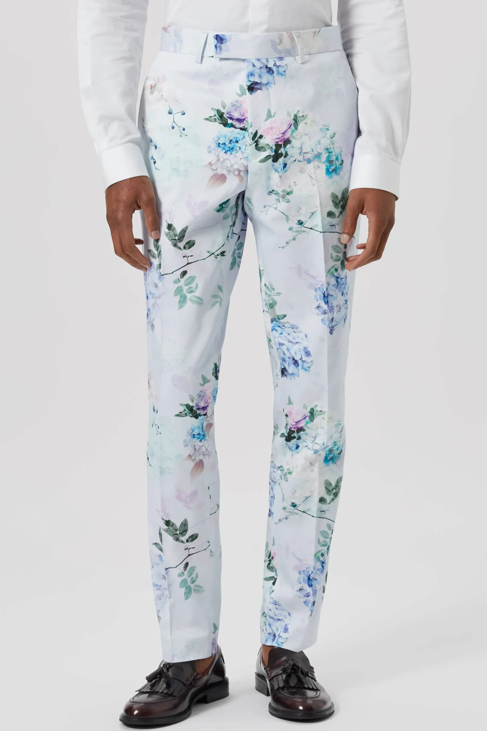Style·Floral Suits|Style·2 Piece Suits|Twisted Tailor Pickhurst Skinny Fit Blue Floral Cotton Suit
