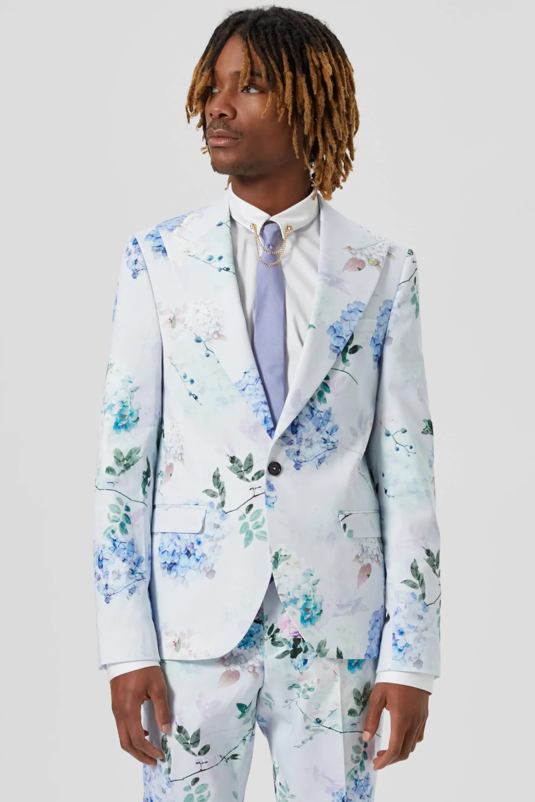 Jackets·Floral Jackets|Twisted Tailor Pickhurst Skinny Fit Blue Floral Cotton Jacket