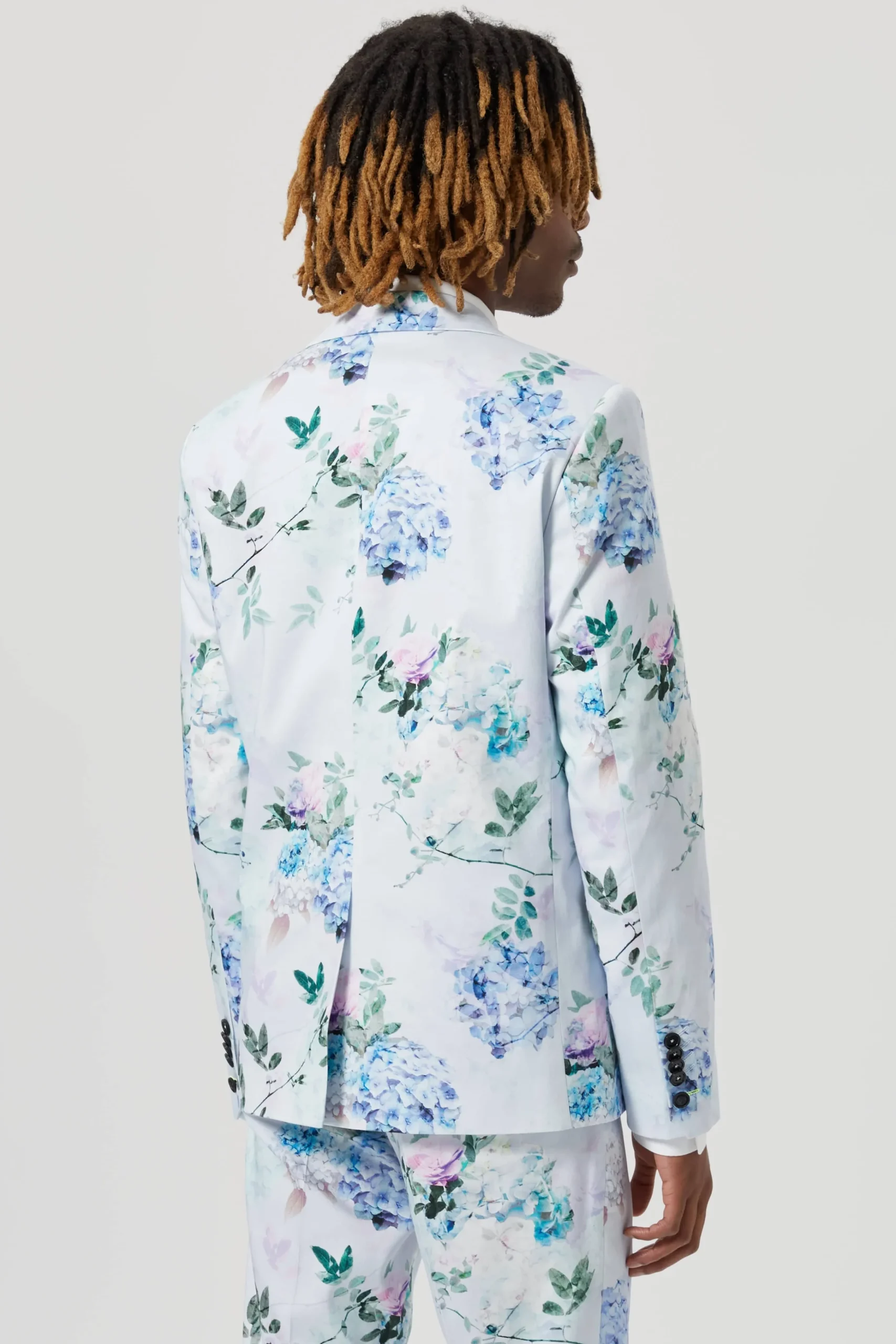 Jackets·Floral Jackets|Twisted Tailor Pickhurst Skinny Fit Blue Floral Cotton Jacket