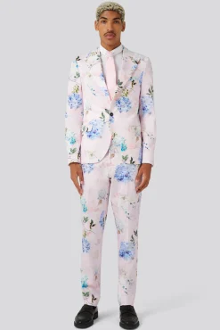 Trousers·Floral Trousers|Twisted Tailor Pickhurst Slim Fit Pink Floral Cotton Trousers