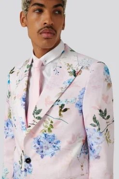 Style·Floral Suits|Style·Bold Prints|Twisted Tailor Pickhurst Slim Fit Pink Floral Cotton Suit