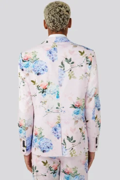 Style·Floral Suits|Style·Bold Prints|Twisted Tailor Pickhurst Slim Fit Pink Floral Cotton Suit