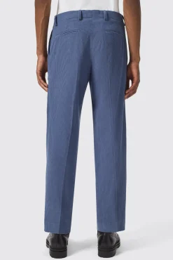 Unisex|Twisted Tailor Pirlo Oversized Blue Corduroy Trouser