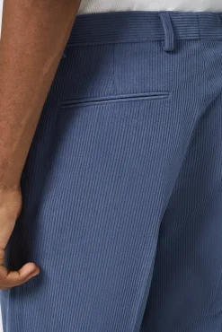 Unisex|Twisted Tailor Pirlo Oversized Blue Corduroy Trouser