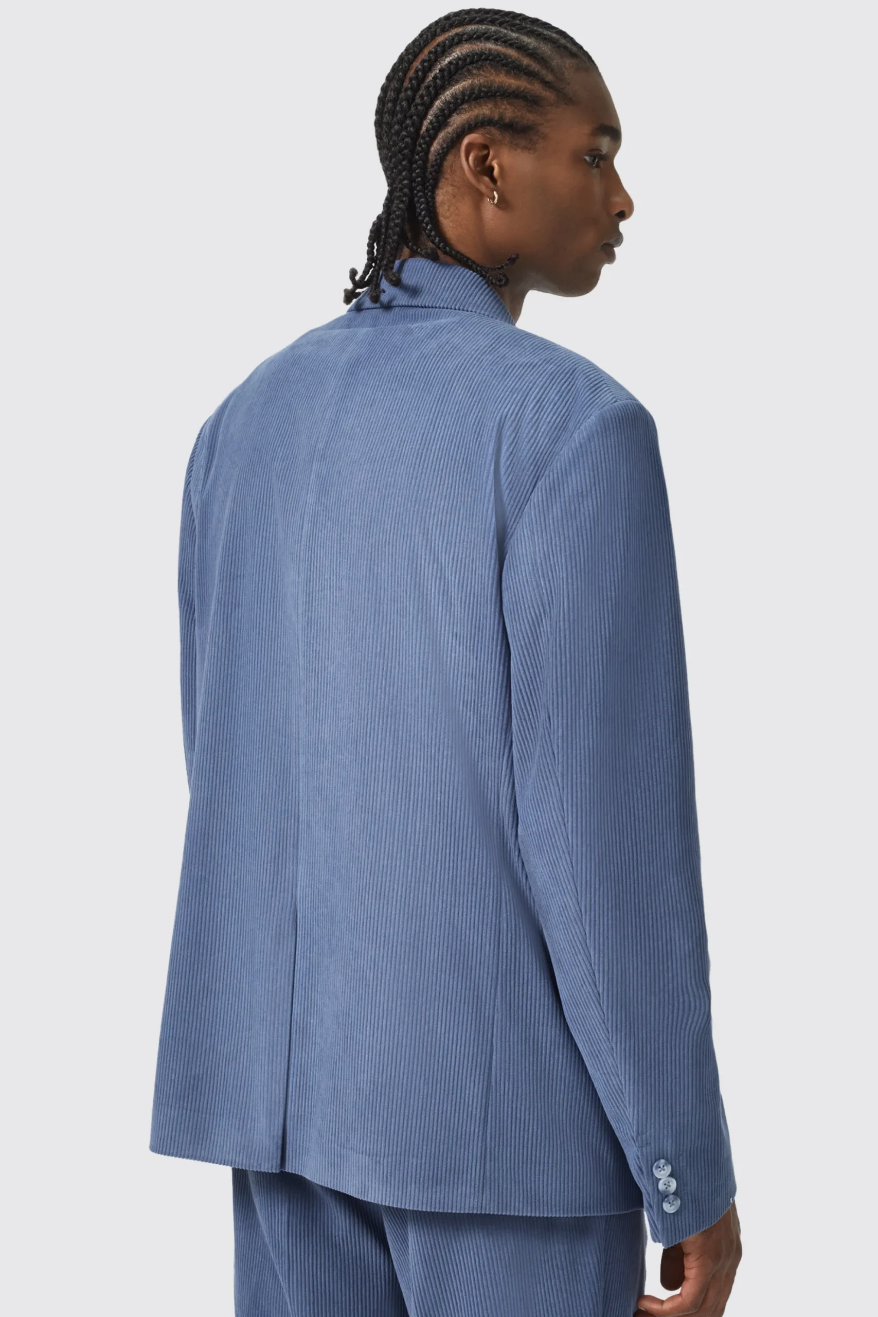 Unisex|Style·Double Breasted Suits|Twisted Tailor Pirlo Oversized Double Breasted Blue Corduroy Suit