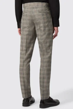 Trousers·Work Trousers|Trousers·Casual Trousers|Twisted Tailor Plunkett Slim Fit Grey Check Trousers