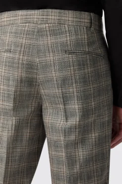 Trousers·Work Trousers|Trousers·Casual Trousers|Twisted Tailor Plunkett Slim Fit Grey Check Trousers