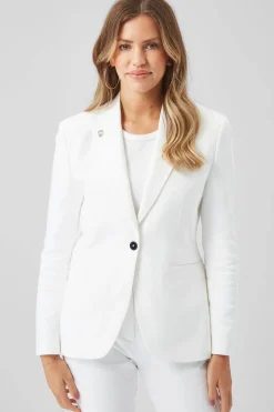 Woman|Twisted Tailor Sian Skinny Fit White Cotton Suit