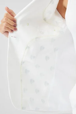 Woman|Twisted Tailor Sian Skinny Fit White Cotton Suit