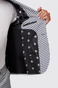 Jackets·Casual Jackets|Twisted Tailor Siorek Slim Fit Navy Jacquard Jacket