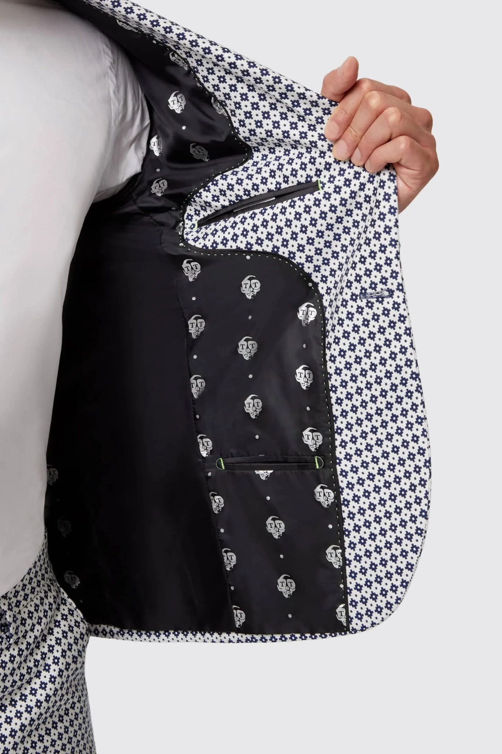 Jackets·Casual Jackets|Twisted Tailor Siorek Slim Fit Navy Jacquard Jacket