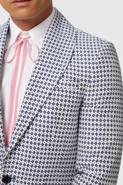 Jackets·Casual Jackets|Twisted Tailor Siorek Slim Fit Navy Jacquard Jacket