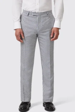 Trousers·Party Trousers|Twisted Tailor Siorek Slim Fit Navy Jacquard Trousers