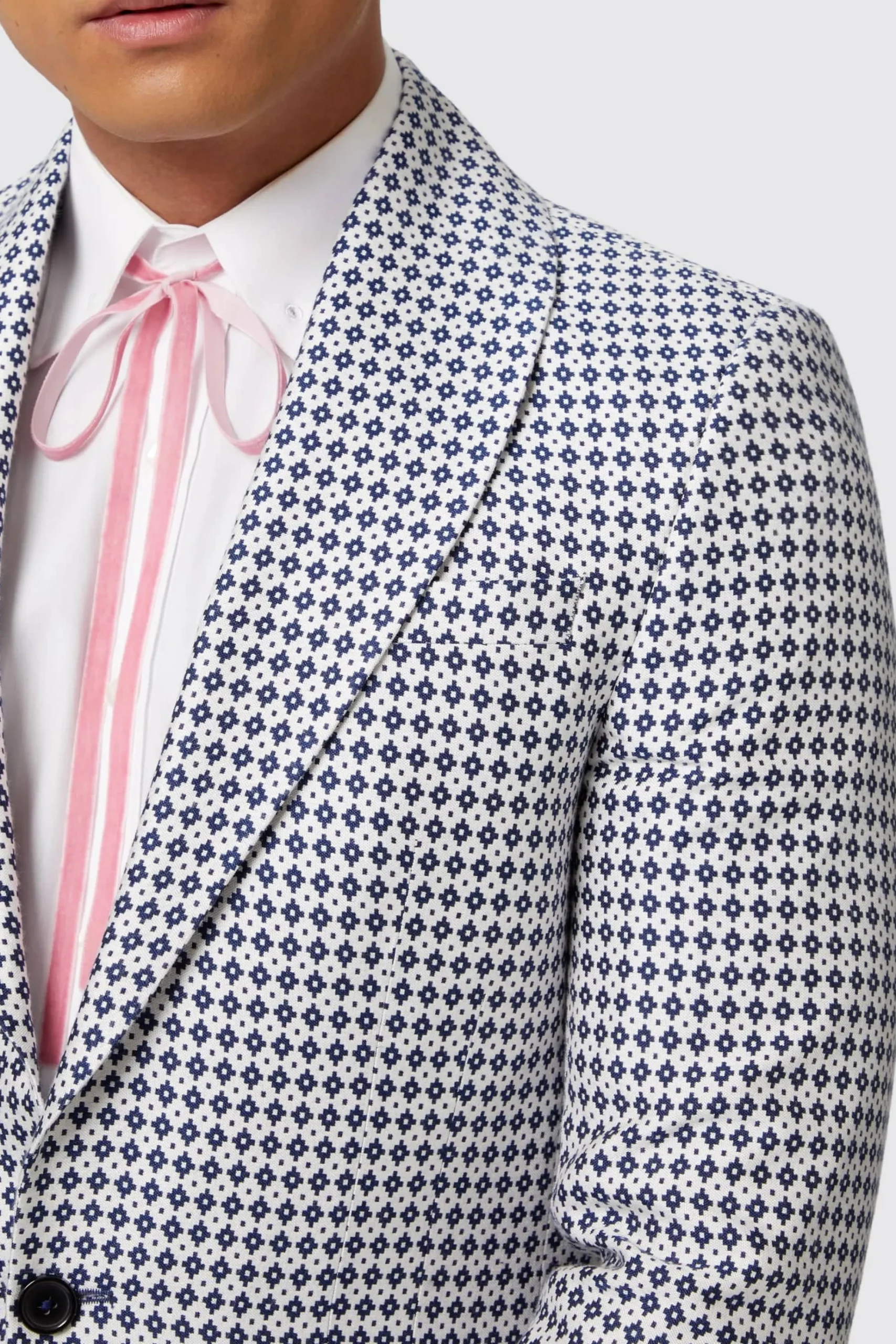 Style·Bold Prints|Occasion·Party Suits|Twisted Tailor Siorek Slim Fit Navy Jacquard Suit