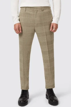 Trousers·Casual Trousers|Trousers·Work Trousers|Twisted Tailor Strauss Slim Fit Neutral Check Trouser